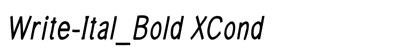 Write-Ital_Bold XCond